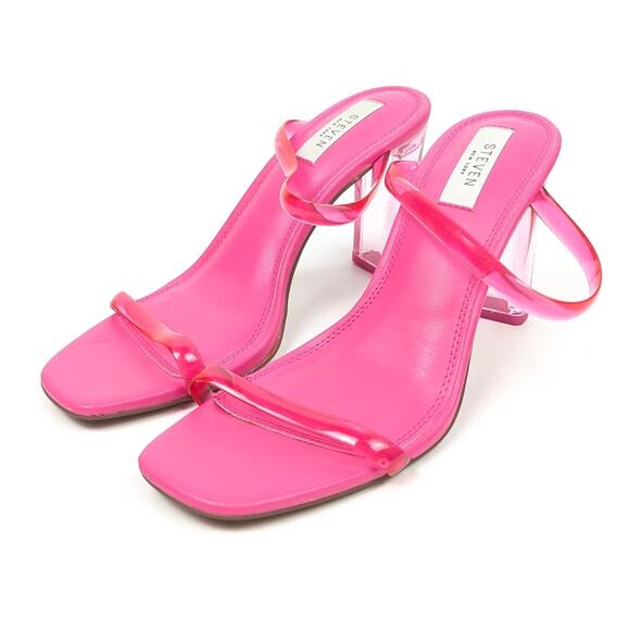 Steven By Steve Madden Hot Pink Jercy Heeled Sandals Size 9 - Picture 1 of 10